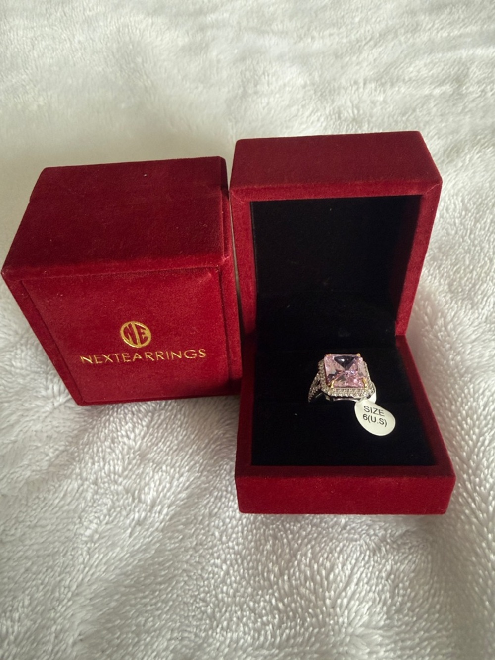 Pink Stone Ring - Elegant Statement Ring